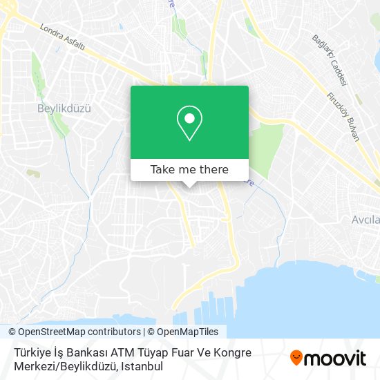 Türkiye İş Bankası ATM Tüyap Fuar Ve Kongre Merkezi / Beylikdüzü map