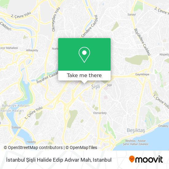 İstanbul Şişli Halide Edip Adıvar Mah map