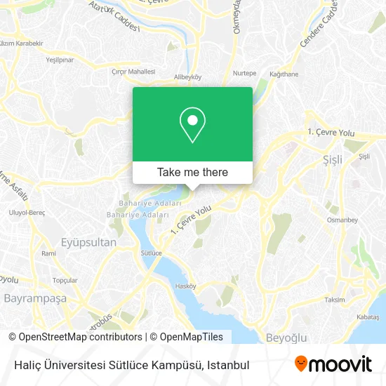 Haliç Üniversitesi Sütlüce Kampüsü map