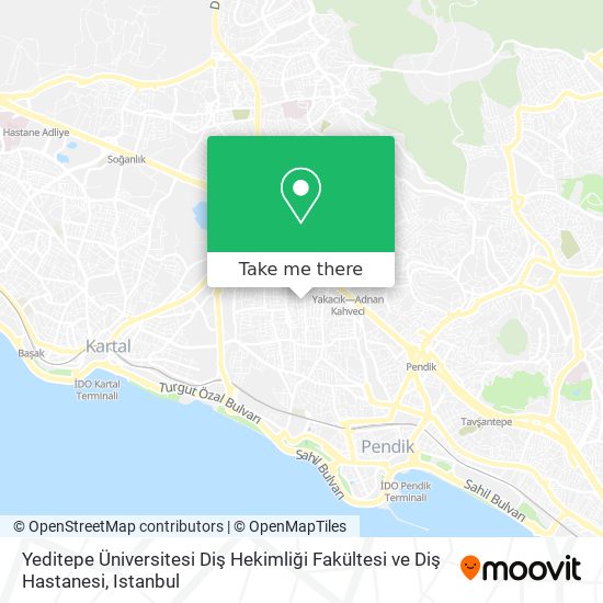 Yeditepe Üniversitesi Diş Hekimliği Fakültesi ve Diş Hastanesi map