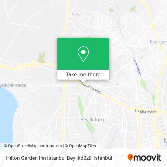 Hilton Garden Inn Istanbul Beylikdüzü map