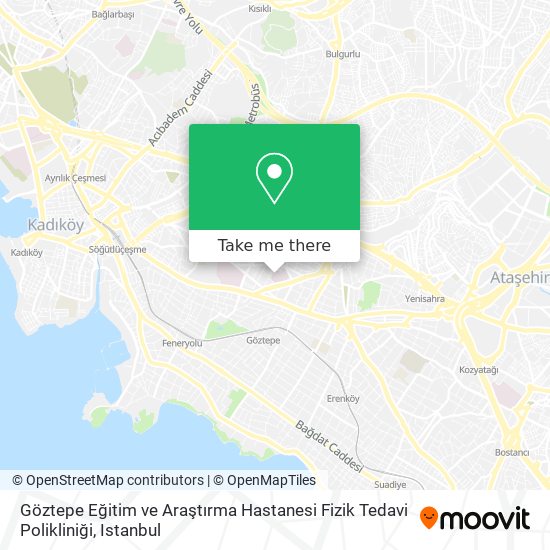Göztepe Eğitim ve Araştırma Hastanesi Fizik Tedavi Polikliniği map