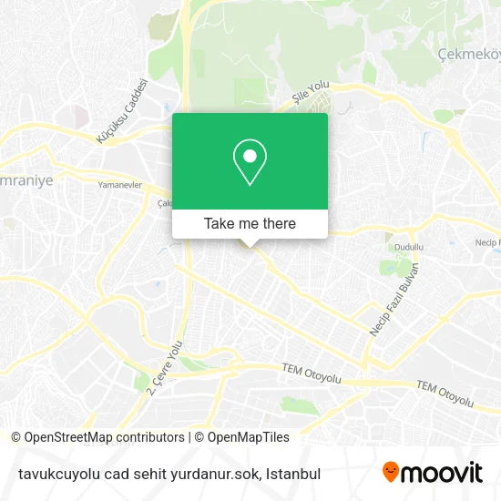 tavukcuyolu cad sehit yurdanur.sok map