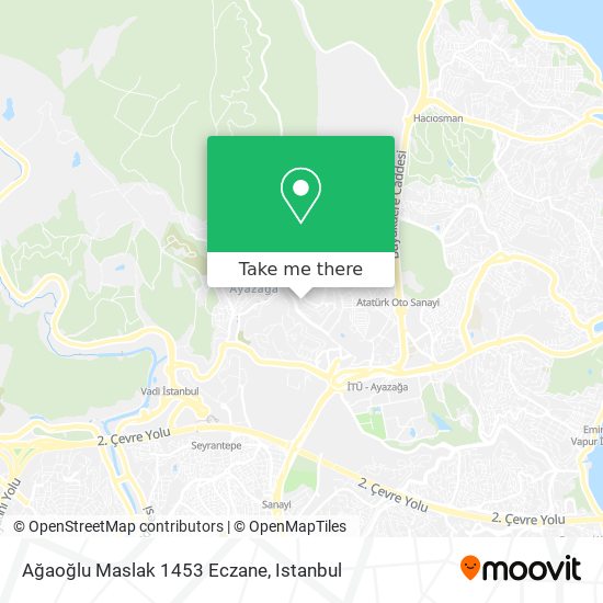 Ağaoğlu Maslak 1453 Eczane map