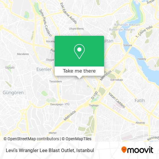 How to get to Levi's Wrangler Lee Blast Outlet in Zeytinburnu by Bus,  Metro, Cable Car or Train?