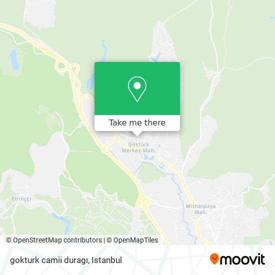 gokturk camii duragı map