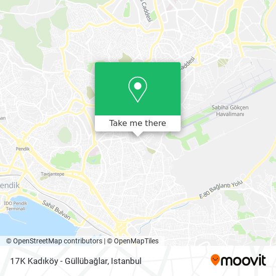 17K Kadıköy - Güllübağlar map