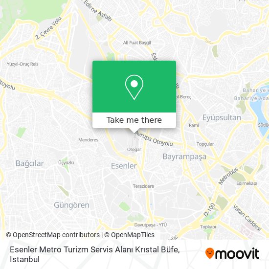 Esenler Metro Turizm Servis Alanı Krıstal Büfe map