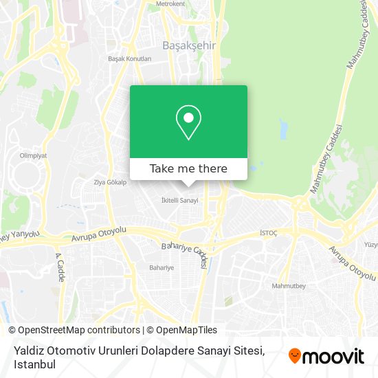 Yaldiz Otomotiv Urunleri Dolapdere Sanayi Sitesi map