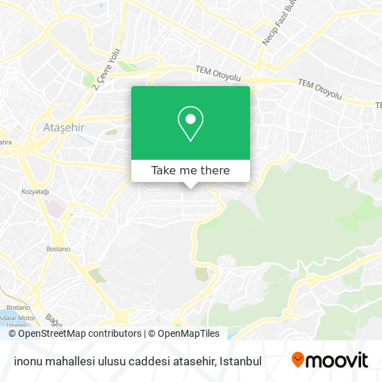 inonu mahallesi ulusu caddesi atasehir map