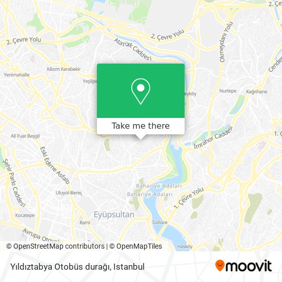 Yıldıztabya Otobüs durağı map
