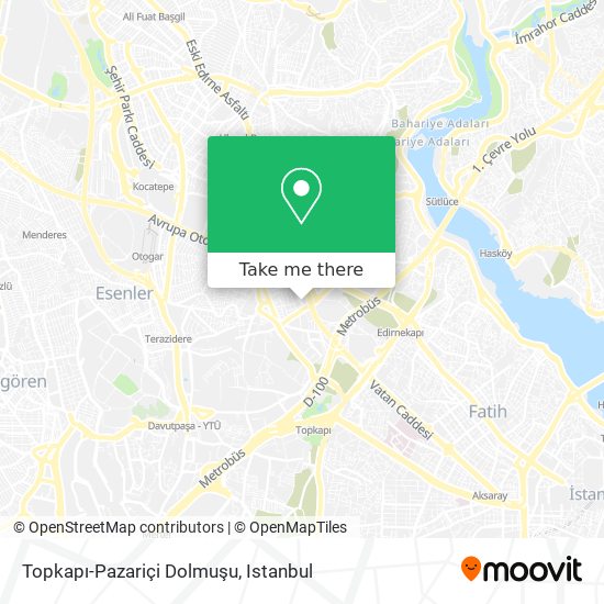 Topkapı-Pazariçi Dolmuşu map