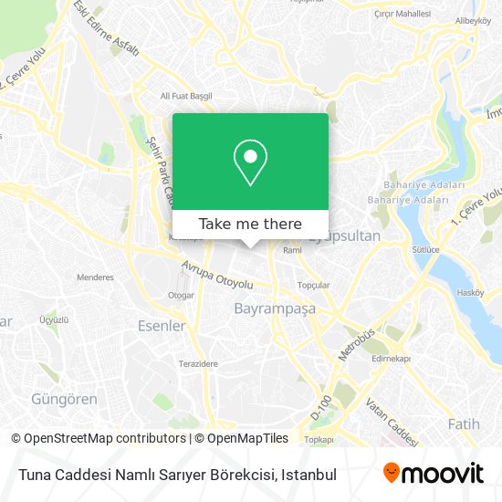 Tuna Caddesi Namlı Sarıyer Börekcisi map