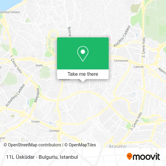 11L Üsküdar - Bulgurlu map