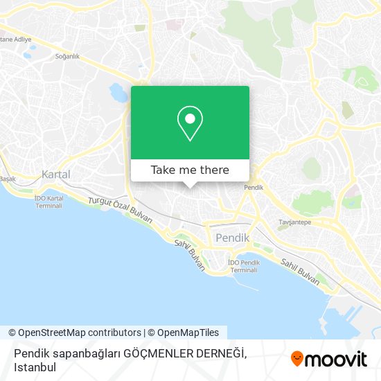 Pendik sapanbağları GÖÇMENLER DERNEĞİ map