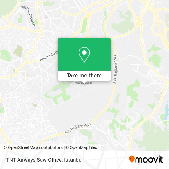 TNT Airways Saw Office map