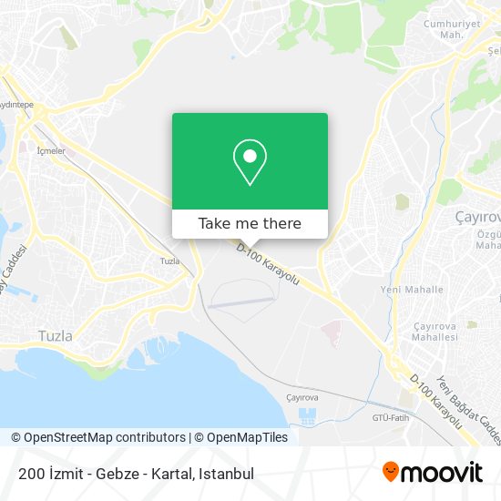 200 İzmit - Gebze - Kartal map