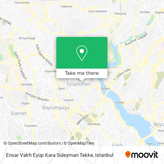 Ensar Vakfı Eyüp Kara Süleyman Tekke map