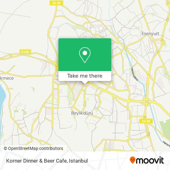 Korner Dinner & Beer Cafe map