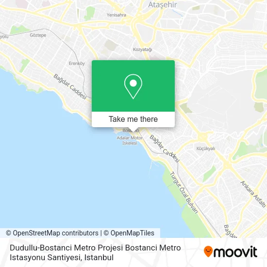 Dudullu-Bostanci Metro Projesi Bostanci Metro Istasyonu Santiyesi map