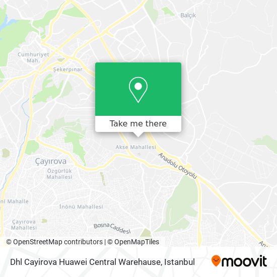 Dhl Cayirova Huawei Central Warehause map