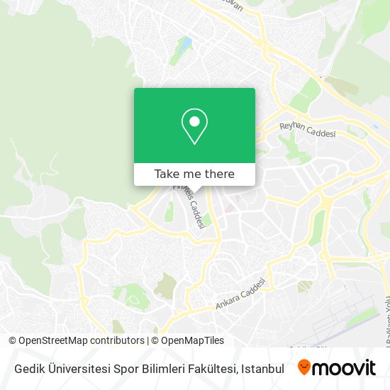 Gedik Üniversitesi Spor Bilimleri Fakültesi map