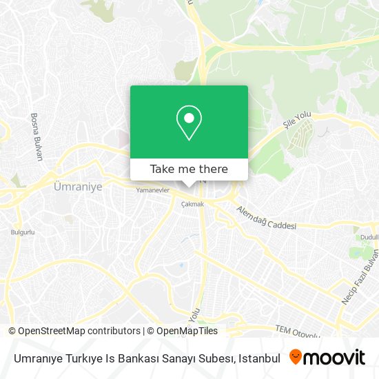 Umranıye Turkıye Is Bankası Sanayı Subesı map
