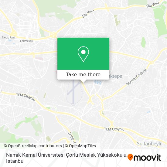 Namık Kemal Üniversitesi Çorlu Meslek Yüksekokulu map