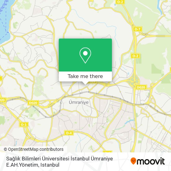 Sağlık Bilimleri Üniversitesi İstanbul Ümraniye E.AH.Yönetim map