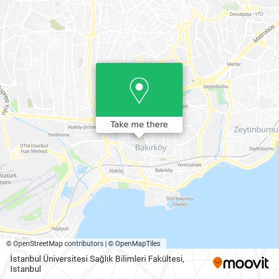 İstanbul Üniversitesi Sağlık Bilimleri Fakültesi map