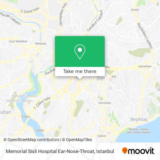 Memorial Sisli Hospital Ear-Nose-Throat map