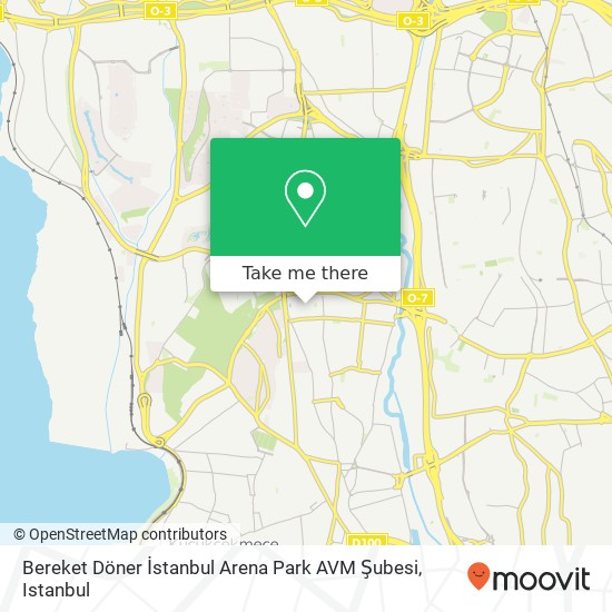 Bereket Döner İstanbul Arena Park AVM Şubesi map