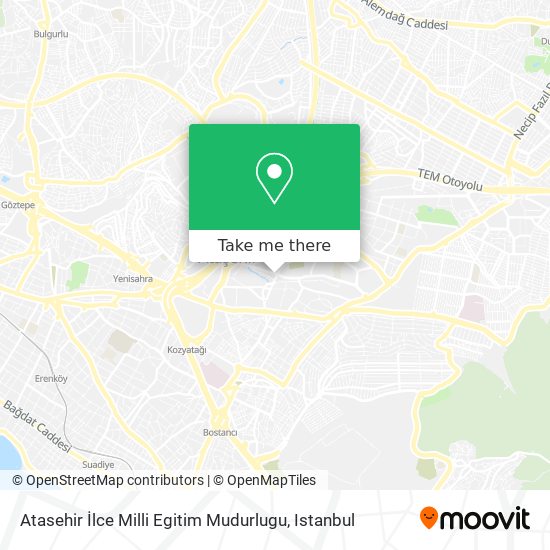 Atasehir İlce Milli Egitim Mudurlugu map