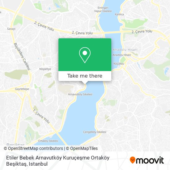 Etiler Bebek Arnavutköy Kuruçeşme Ortaköy Beşiktaş map