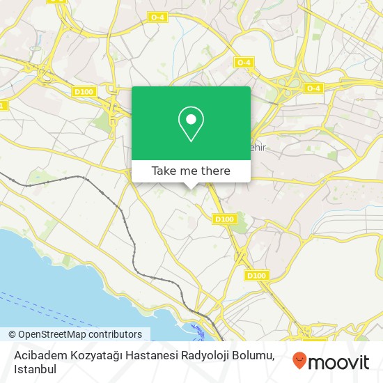 Acibadem Kozyatağı Hastanesi Radyoloji Bolumu map