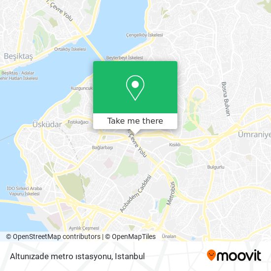 Altunızade metro ıstasyonu map