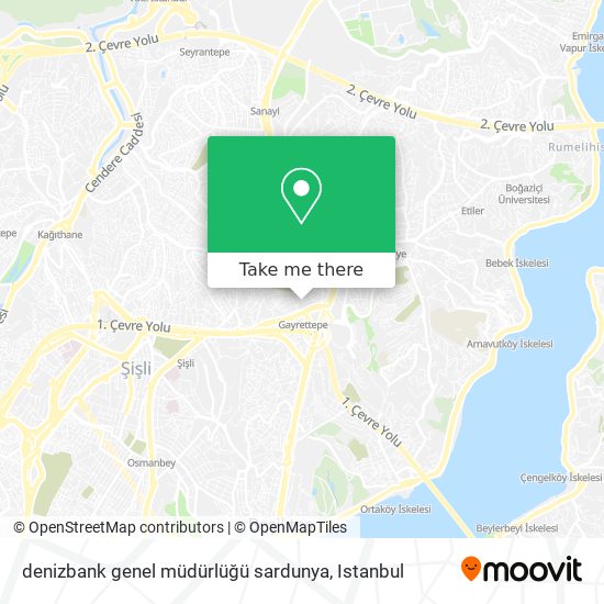 denizbank genel müdürlüğü sardunya map