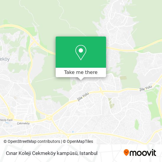 Cınar Koleji Cekmeköy kampüsü map