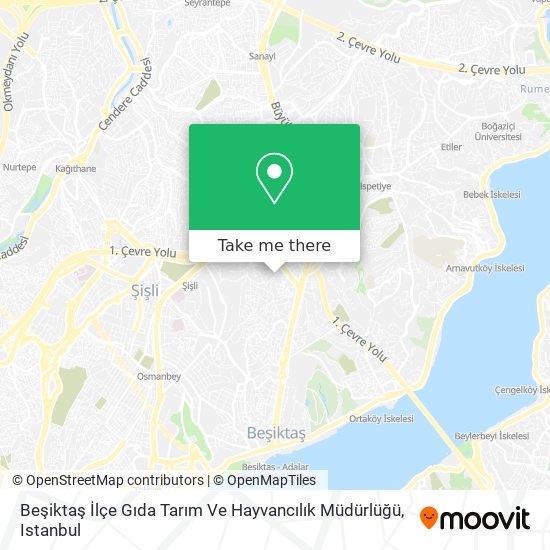 Beşiktaş İlçe Gıda Tarım Ve Hayvancılık Müdürlüğü map