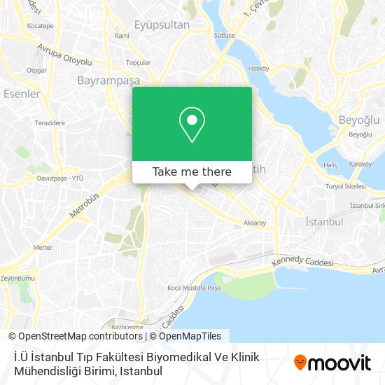 İ.Ü İstanbul Tıp Fakültesi Biyomedikal Ve Klinik Mühendisliği Birimi map