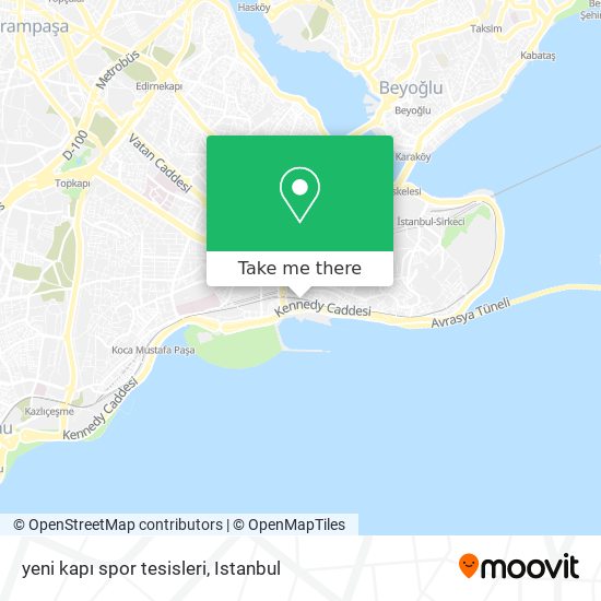 yeni kapı spor tesisleri map