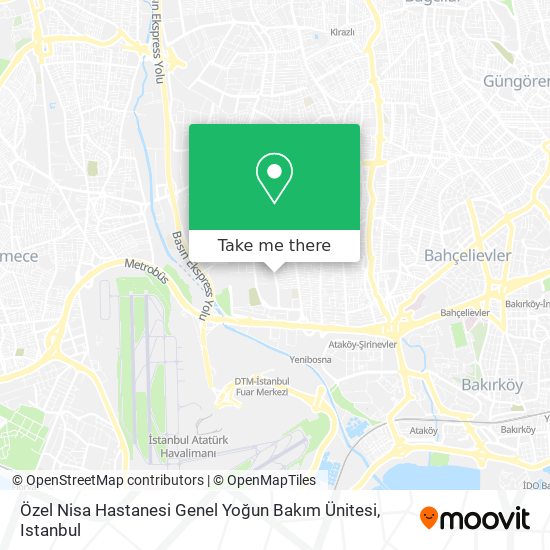 Özel Nisa Hastanesi Genel Yoğun Bakım Ünitesi map