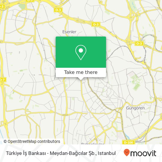 Türkiye İş Bankası - Meydan-Bağcılar Şb. map