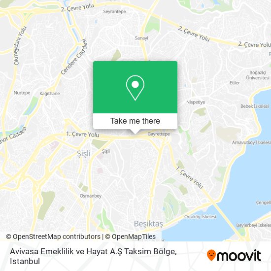 Avivasa Emeklilik ve Hayat A.Ş Taksim Bölge map