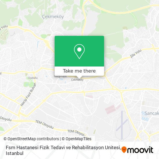 Fsm Hastanesi Fizik Tedavi ve Rehabilitasyon Unitesi map