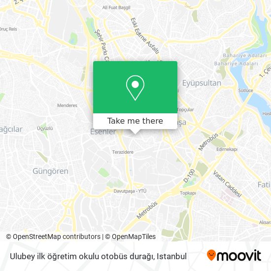 Ulubey ilk öğretim okulu otobüs durağı map