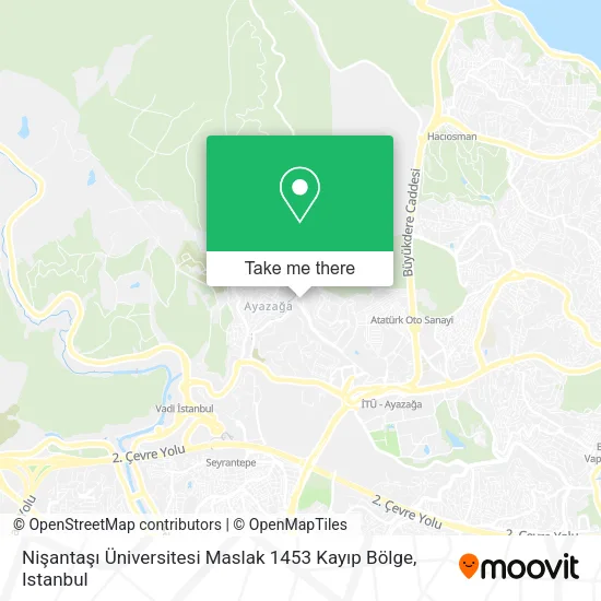 Nişantaşı Üniversitesi Maslak 1453 Kayıp Bölge map