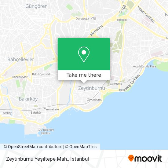 Zeytinburnu Yeşiltepe Mah. map