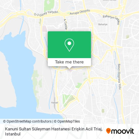 Kanuni Sultan Süleyman Hastanesi Erişkin Acil Triaj map