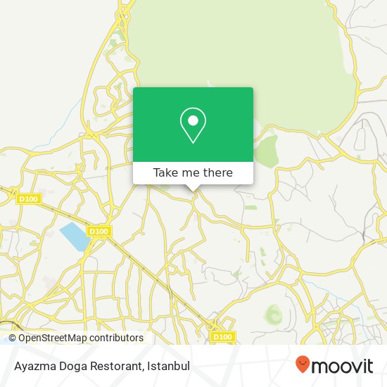 Ayazma Doga Restorant map